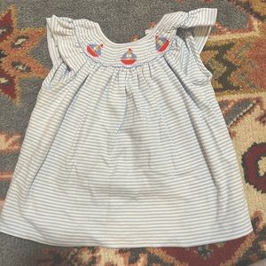 EUC petit Bebe Pima cotton sailboat bubble 6 months